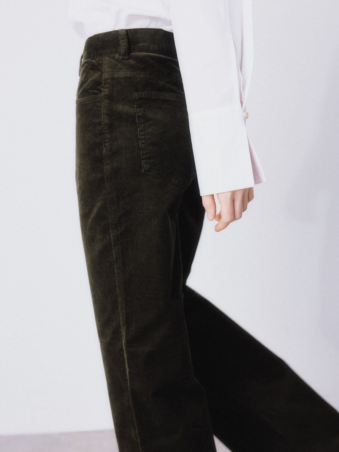 Wide 5-Pocket Corduroy Bukser - Grønn/ Deep Depths